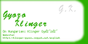 gyozo klinger business card
